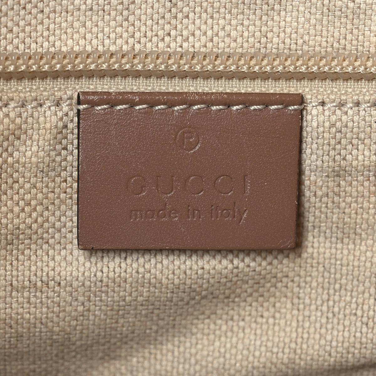 GG Supreme Monogram Medium Single Buckle Rucksack Backpack Beige