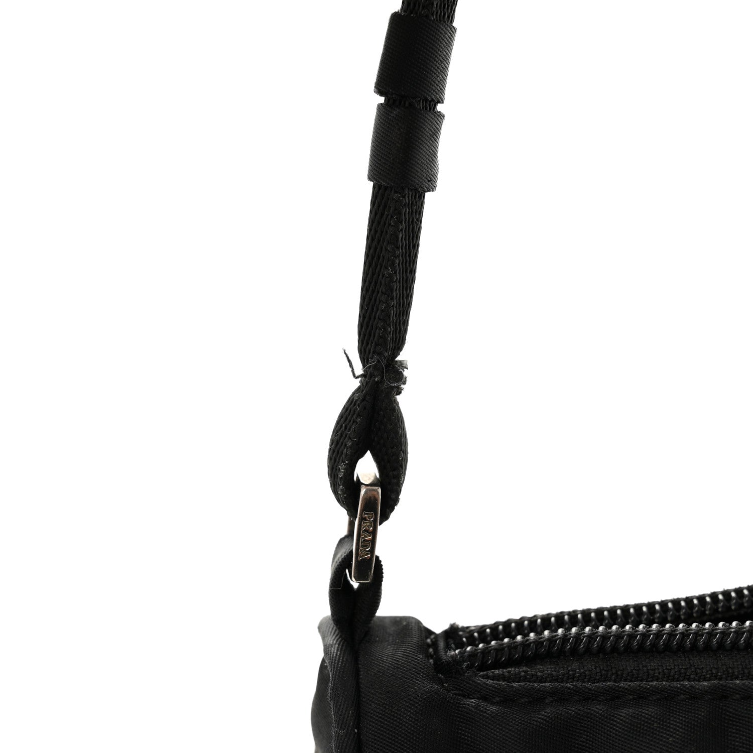 Prada Tessuto Nylon Pochette Bag Black 11 of 11