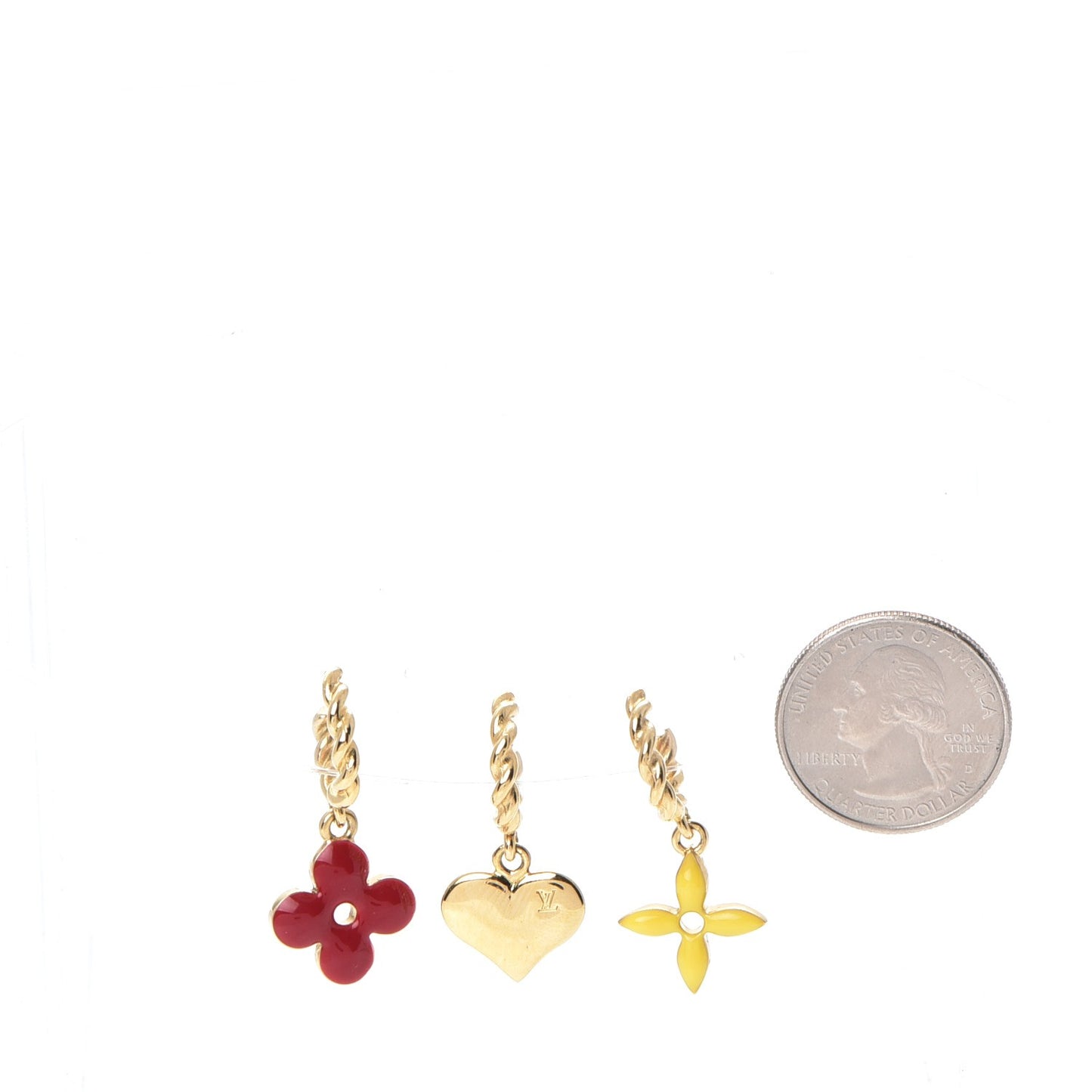 Sweet Monogram Earrings Gold