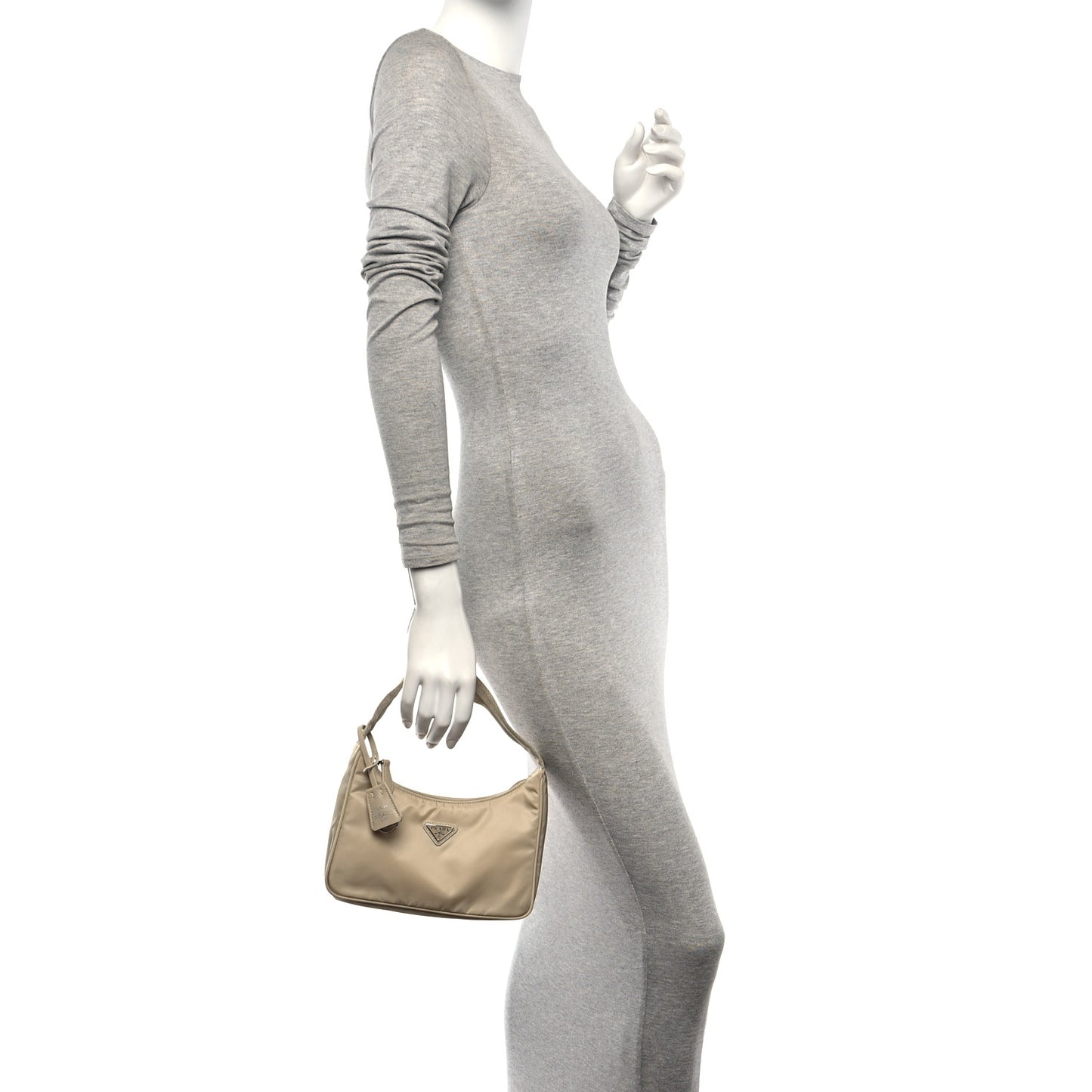 Re-Nylon Saffiano Mini Re-Edition 2000 Bag Deserto
