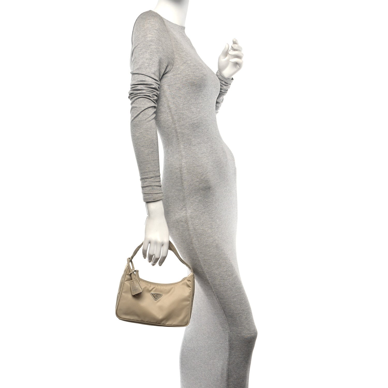 Prada Re-Nylon Saffiano Mini Re-Edition 2000 Bag Deserto 2 of 11