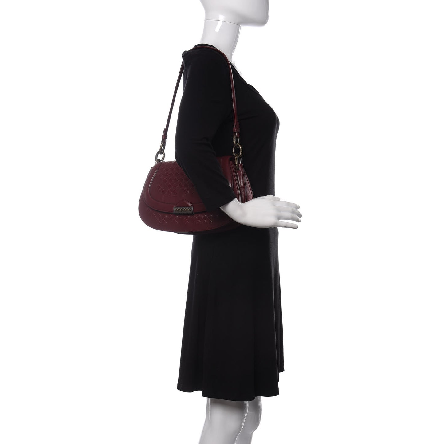Goatskin Intrecciato Flap Shoulder Bag