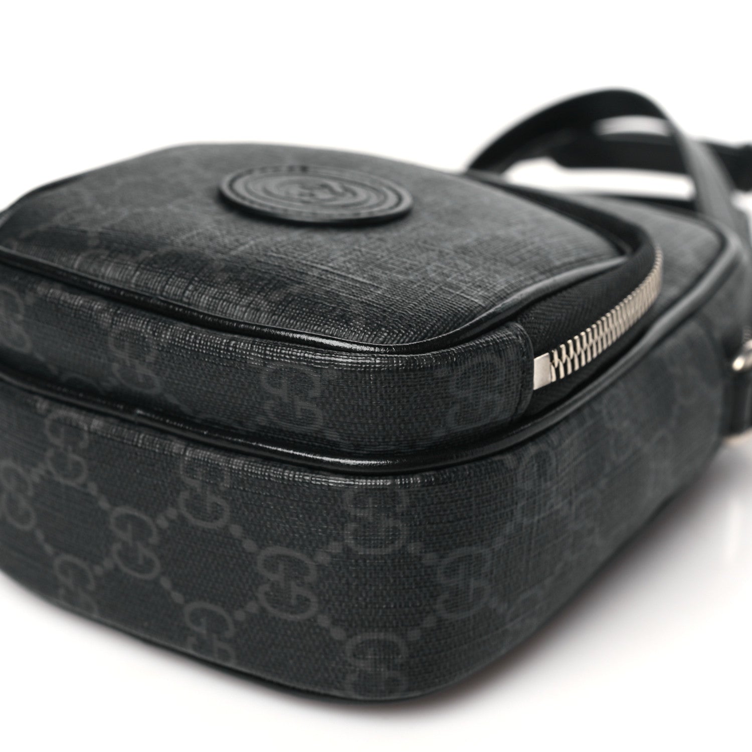 Gucci GG Supreme Monogram Azalea Calfskin Mini Retro Interlocking G Bag Black 10 of 10