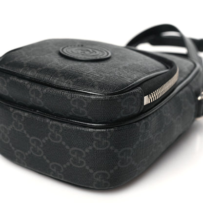 Gucci GG Supreme Monogram Azalea Calfskin Mini Retro Interlocking G Bag Black 10 of 10