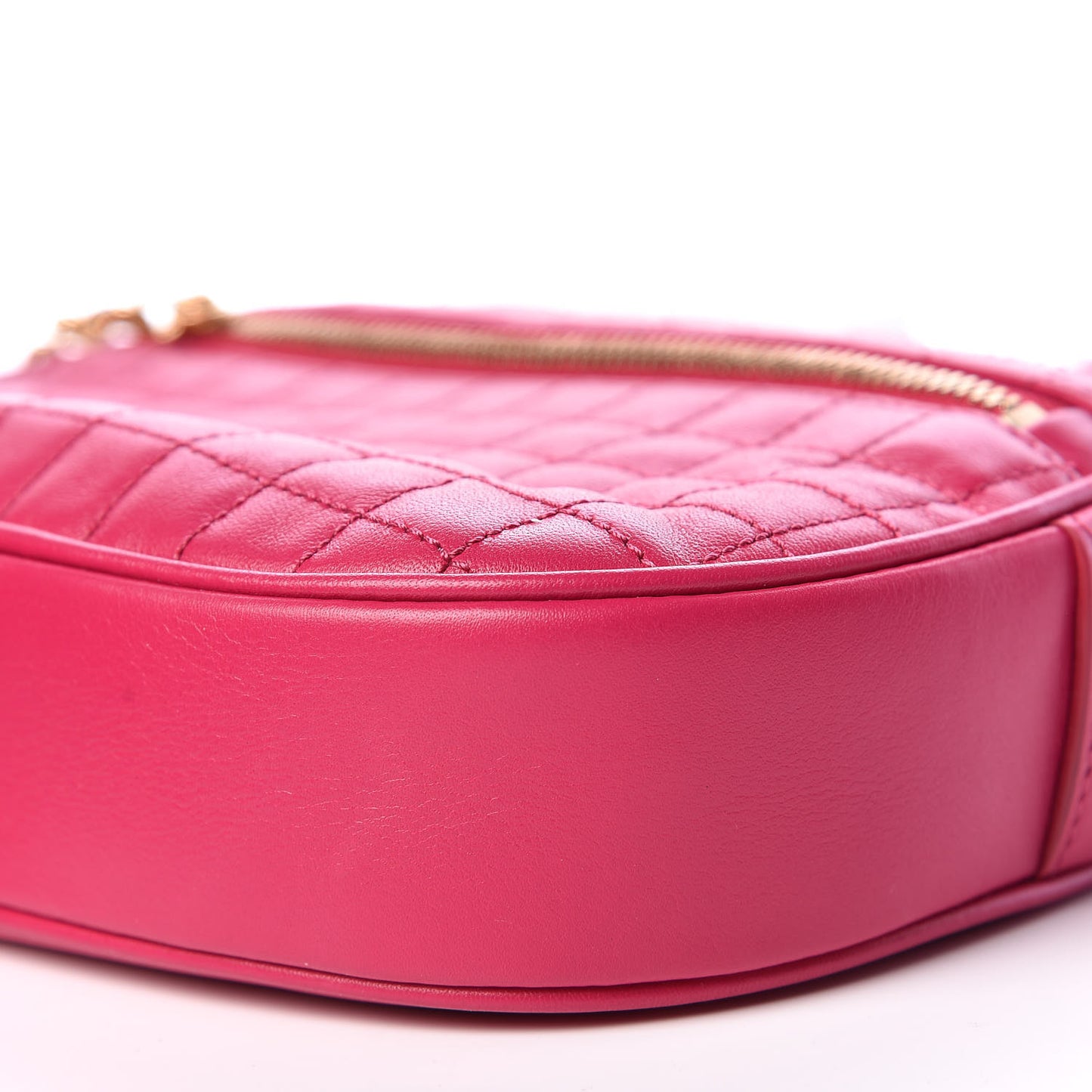 Calfskin Quilted Small C Charm Bag Pink