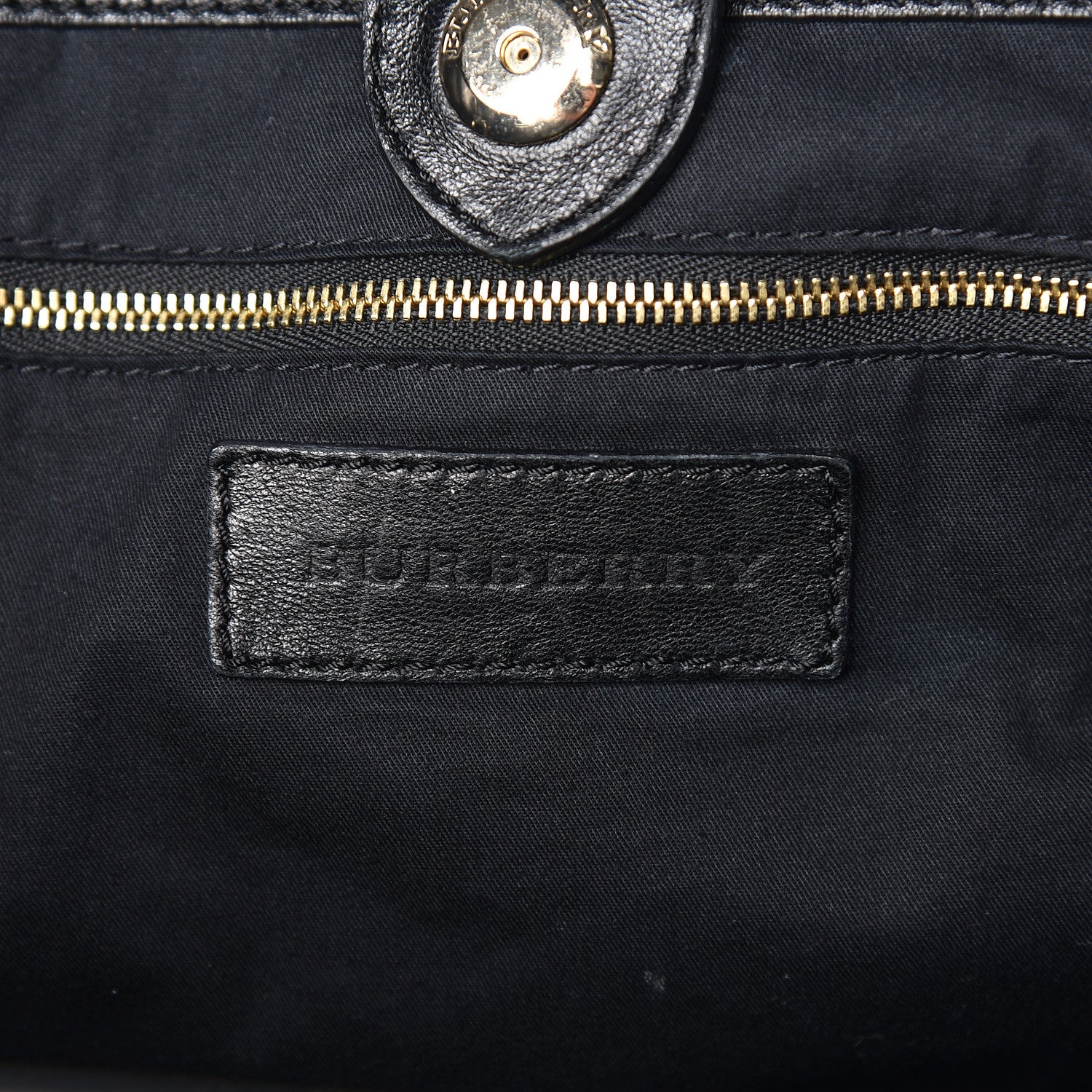 Burberry Calfskin Haymarket Check Small Canterbury Tote Black 13 of 21