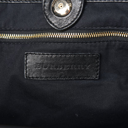 Burberry Calfskin Haymarket Check Small Canterbury Tote Black 13 of 21