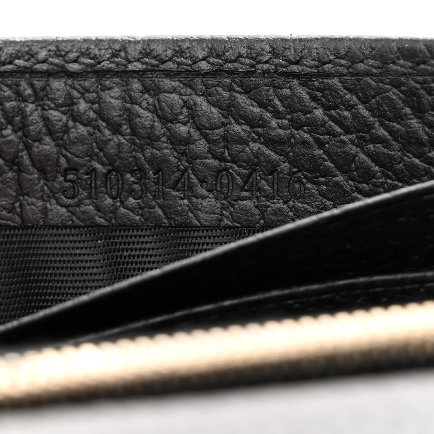 Dollar Calfskin Interlocking G Chain Wallet Black