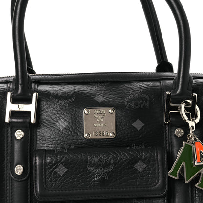 MCM Visetos Small Boston Bag Black 9 of 14