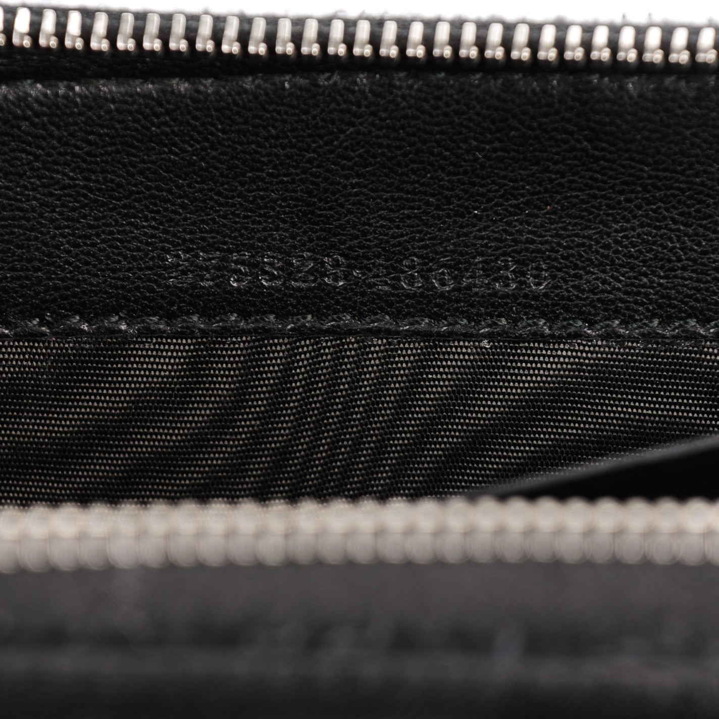 Nappa Studded Skull Zip Around Wallet Black