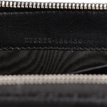 Alexander McQueen Nappa Studded Skull Zip Around Wallet Black 7 of 7