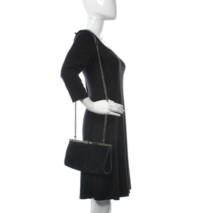 Christian Louboutin Veau Velours Palmette Clutch Black 2 of 6