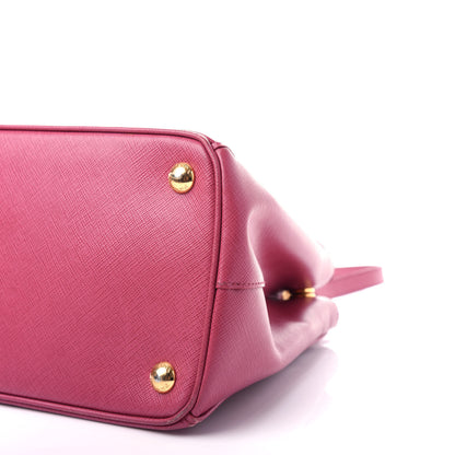 Prada Saffiano Small Galleria Double Zip Tote Peonia 9 of 11