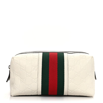 Gucci Guccissima Web Cosmetic Case White 1 of 11