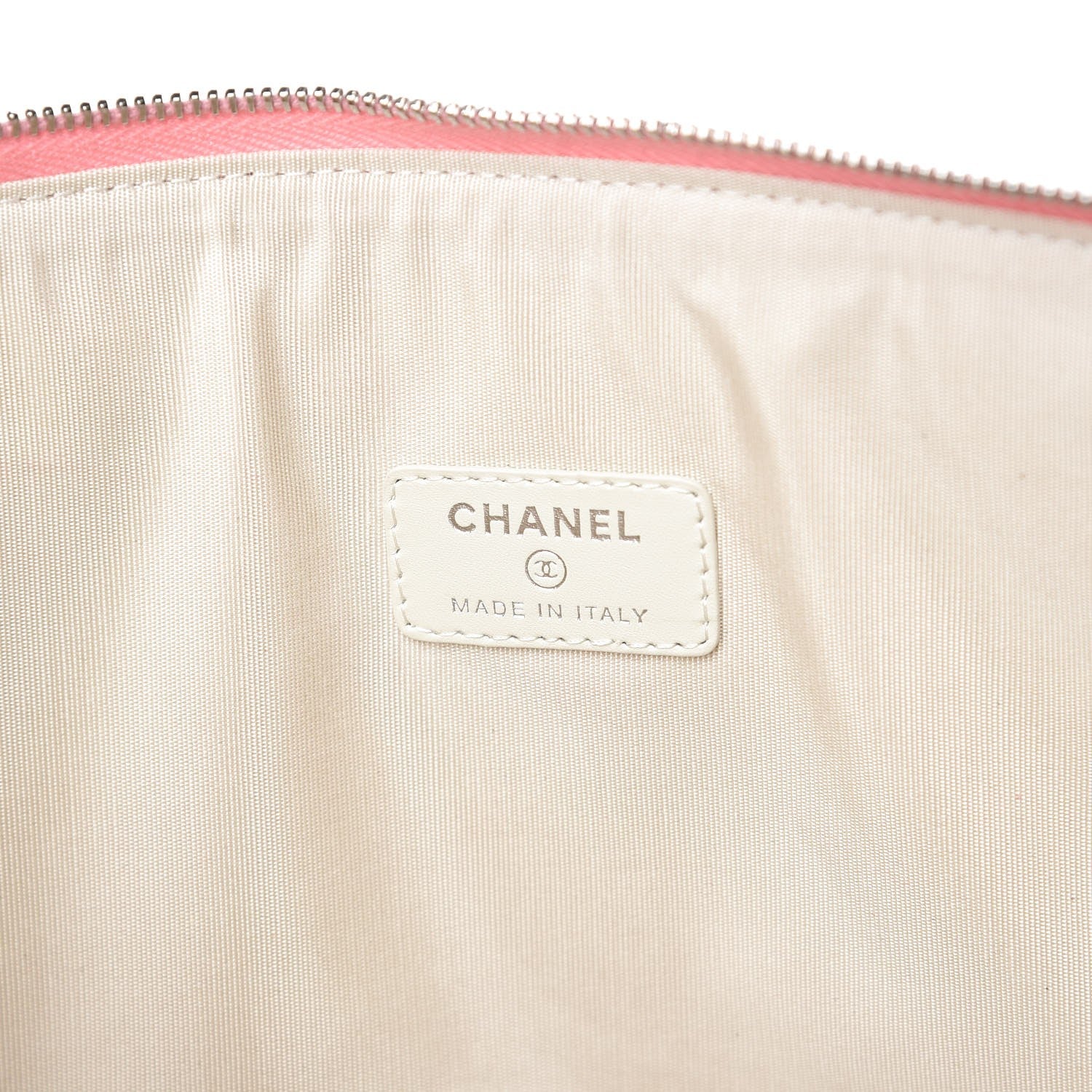 Chanel Canvas Large Deauville Pouch Pink 6 of 7