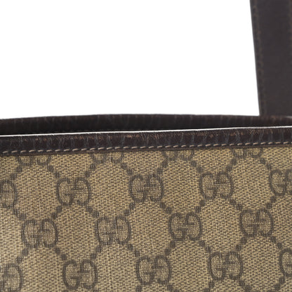 Gucci GG Supreme Monogram Medium Zippered Shopping Tote Brown 7 of 12
