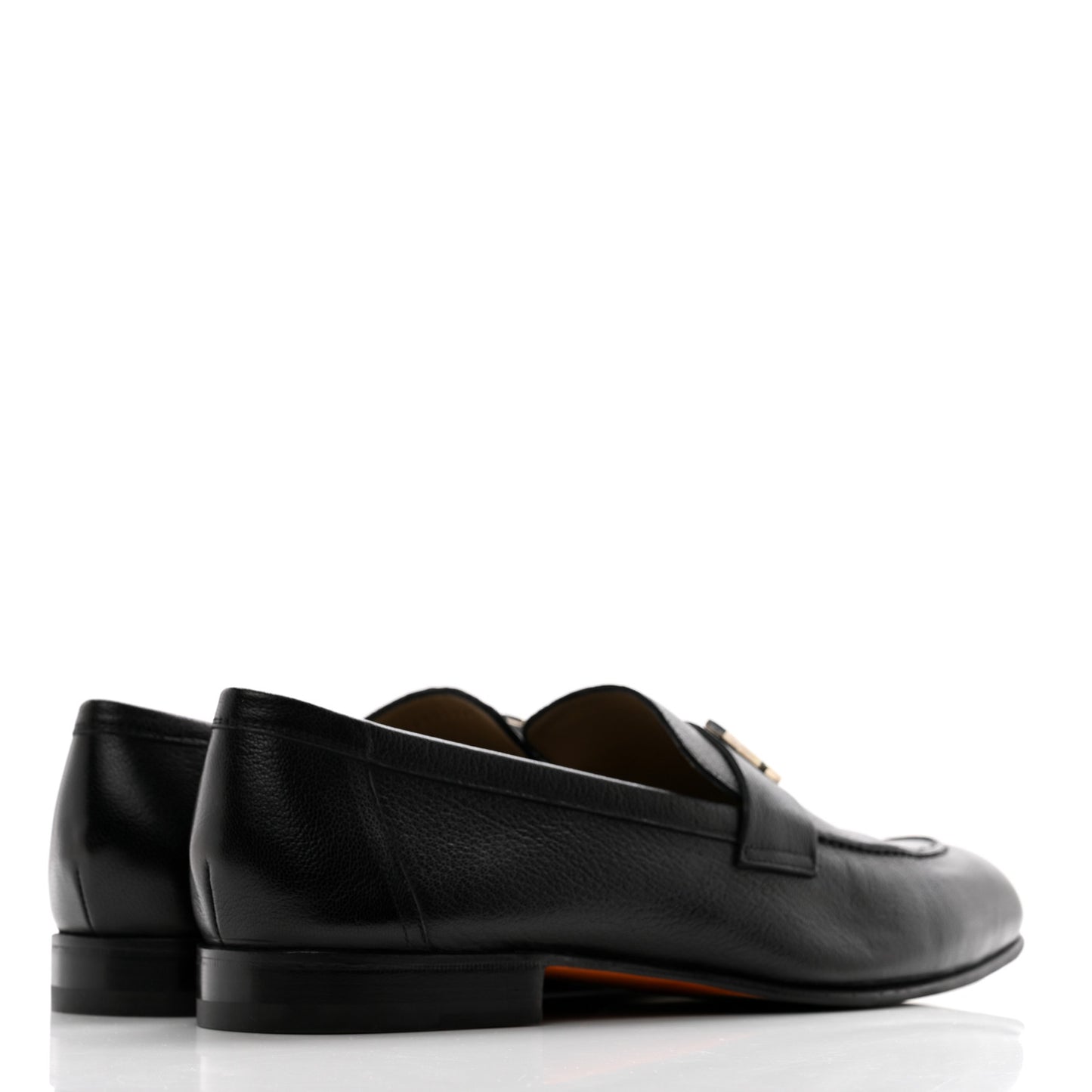 Goatskin Mens Paris Loafers 44 Black