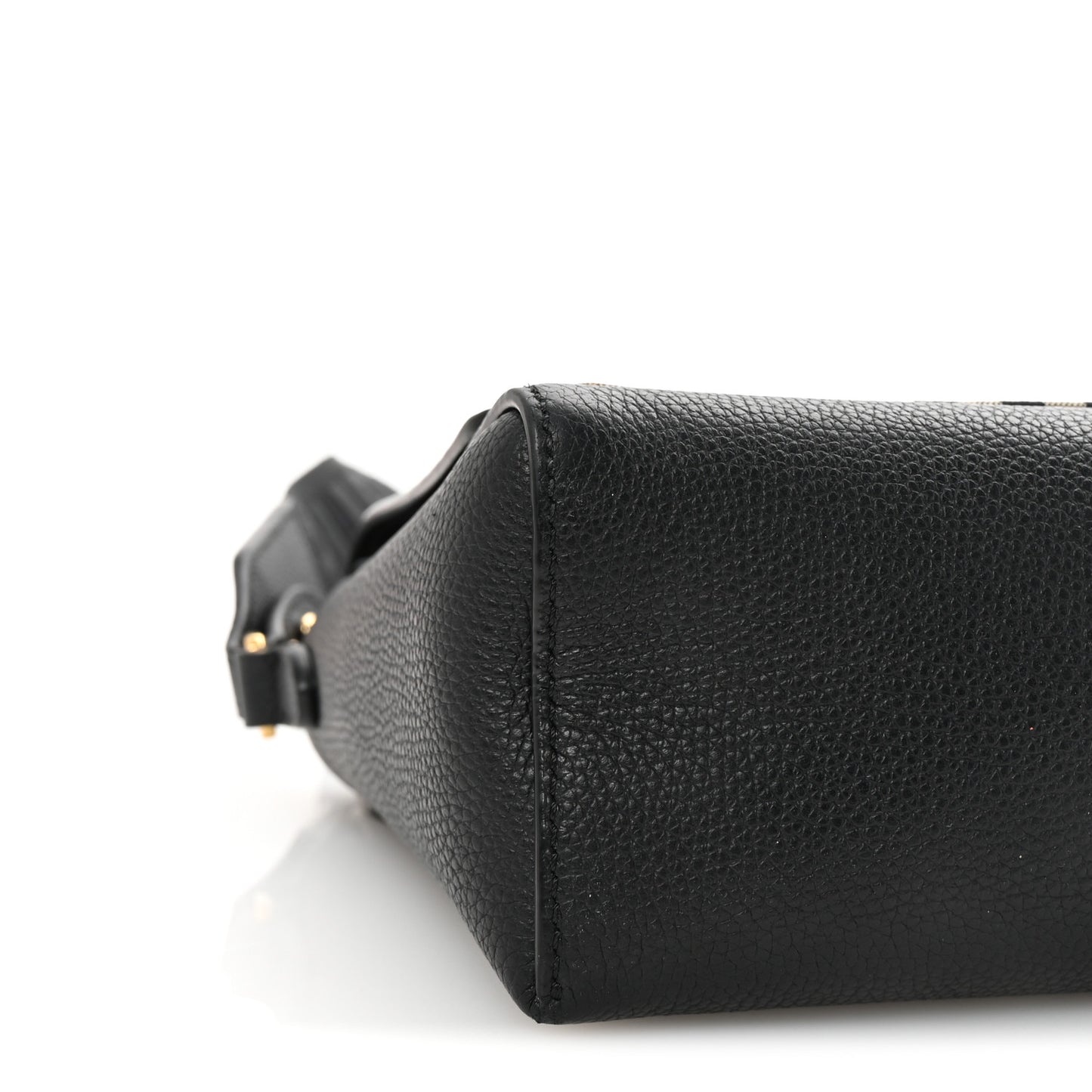 Grainy Calfskin Vintage Check Note Crossbody Bag Black