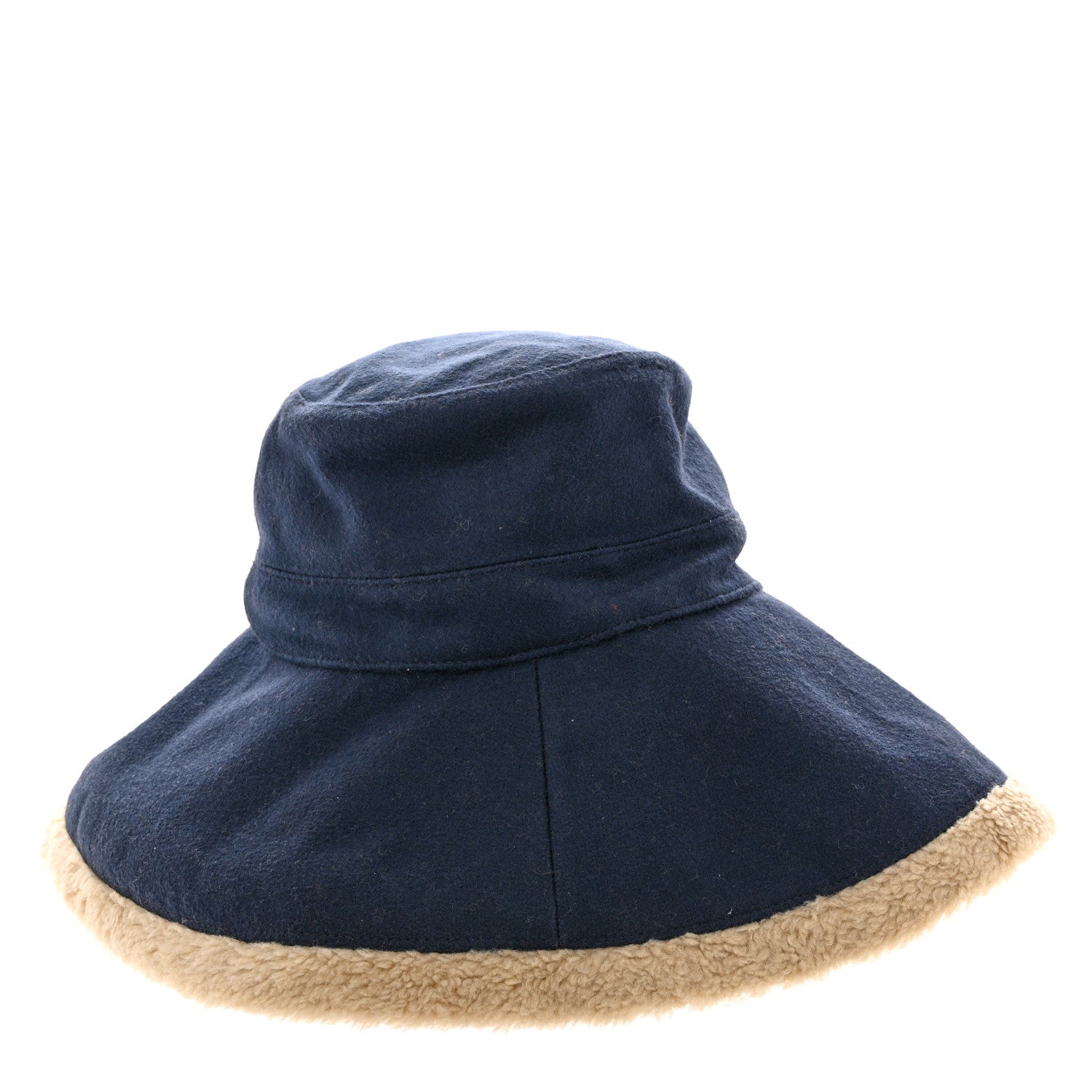 Gucci GUCC Wool Shearling Hat S Blue Beige 5 of 9