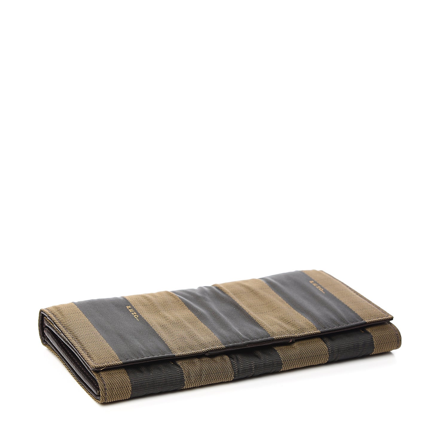 Pequin Striped Flap Wallet Tobacco