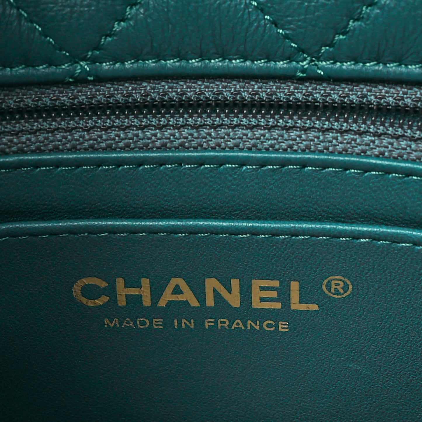 Shearling Lambskin Quilted Flap Green