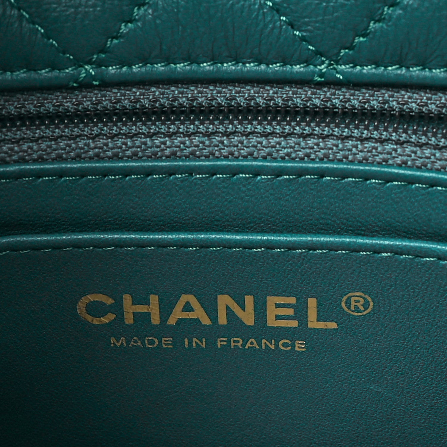 Chanel Shearling Lambskin Quilted Flap Green 6 of 10