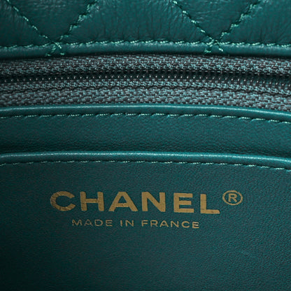 Chanel Shearling Lambskin Quilted Flap Green 6 of 10