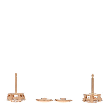 Van Cleef & Arpels 18K Rose Gold Diamond Fleurette Earrings 3 of 5