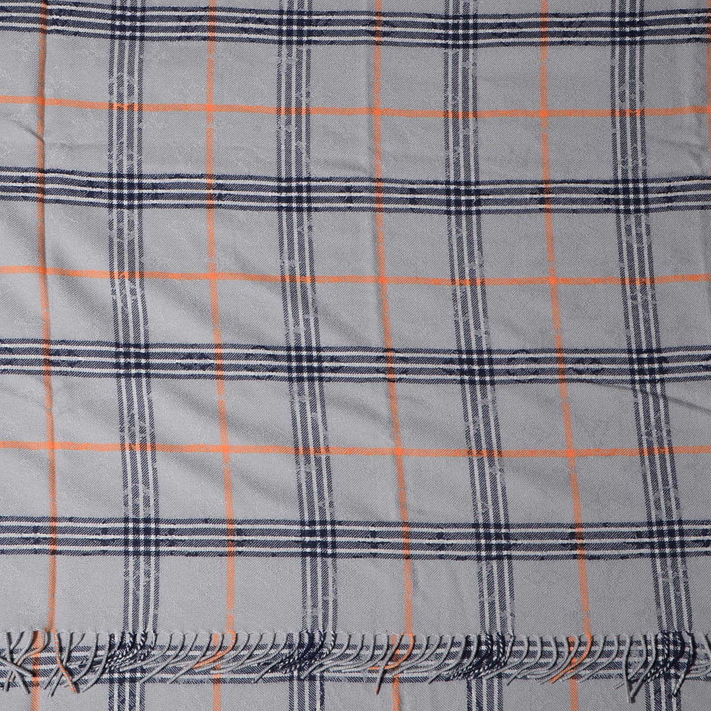 Wool Plaid Masai Tartan Shawl Gris
