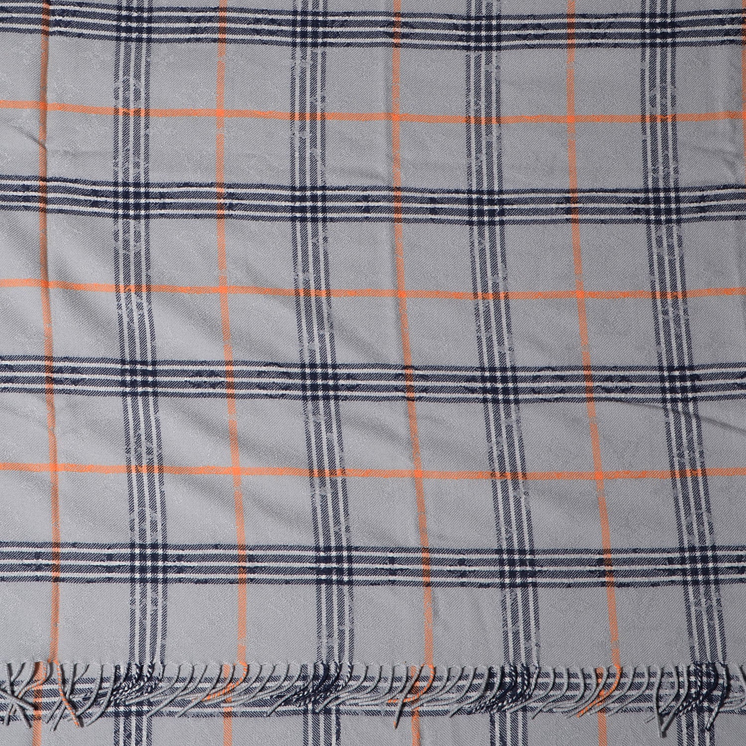 Louis Vuitton Wool Plaid Masai Tartan Shawl Gris 1 of 5