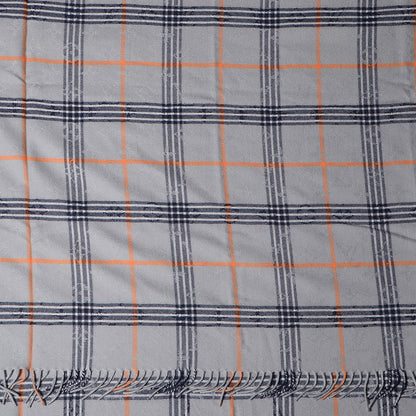 Louis Vuitton Wool Plaid Masai Tartan Shawl Gris 1 of 5