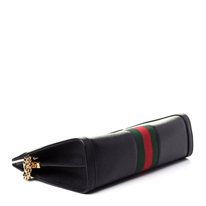 Gucci Calfskin GG Web Small Ophidia Chain Shoulder Bag Black 6 of 21
