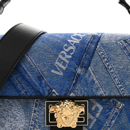 Fendi X VERSACE Denim Fendace Patchwork Baguette Blue 7 of 9