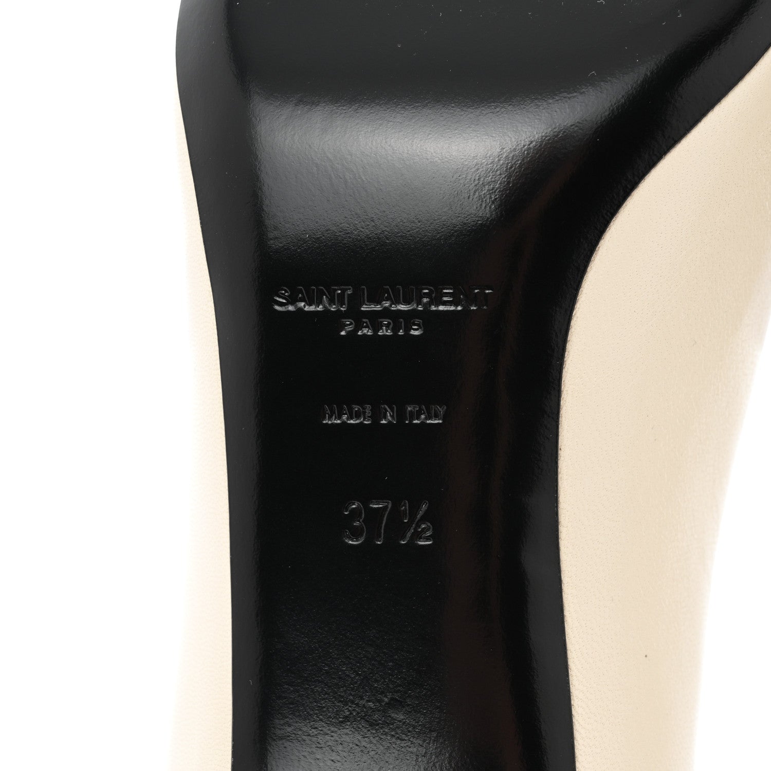 Saint Laurent Calfskin Bow Anais Pumps 37.5 White 8 of 9