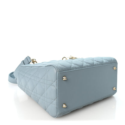 Christian Dior Lambskin Cannage Medium Lady Dior Light Blue 4 of 10