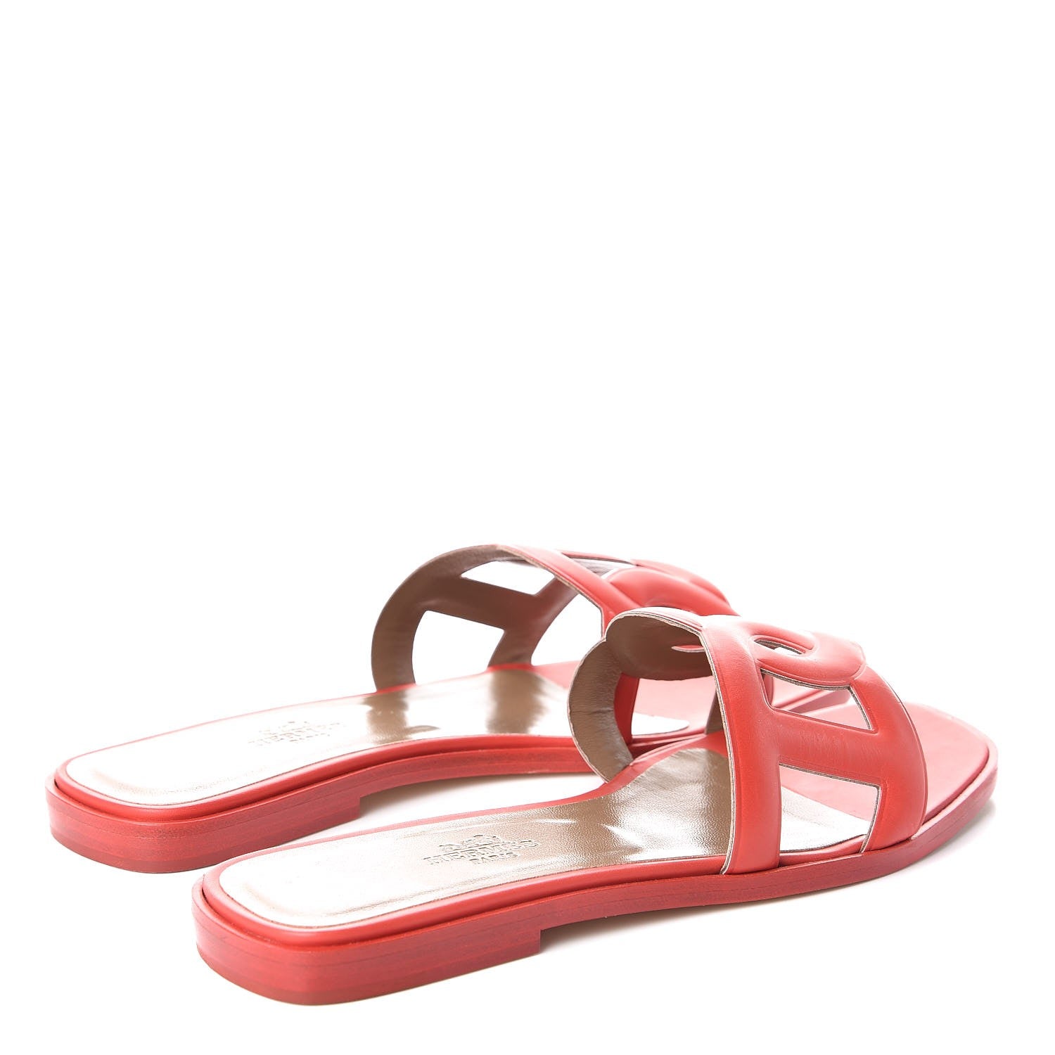 Hermes Calfskin Omaha Sandals 37 Pavot 3 of 8
