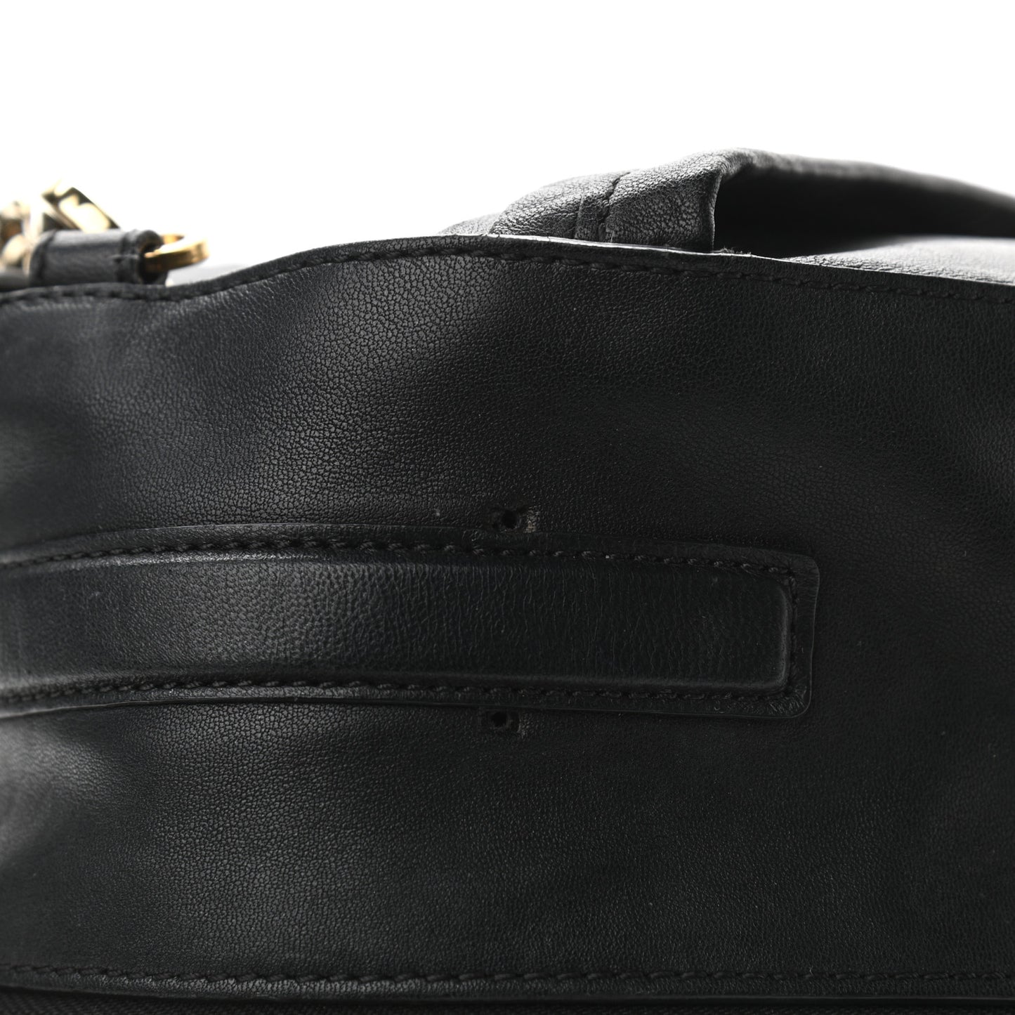 Calfskin Palazzo Medusa Chain Backpack Black
