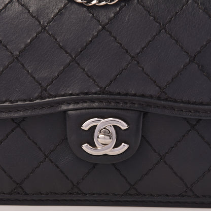 Chanel Calfskin Stitched Small Crossbody Flap Black 8 of 11