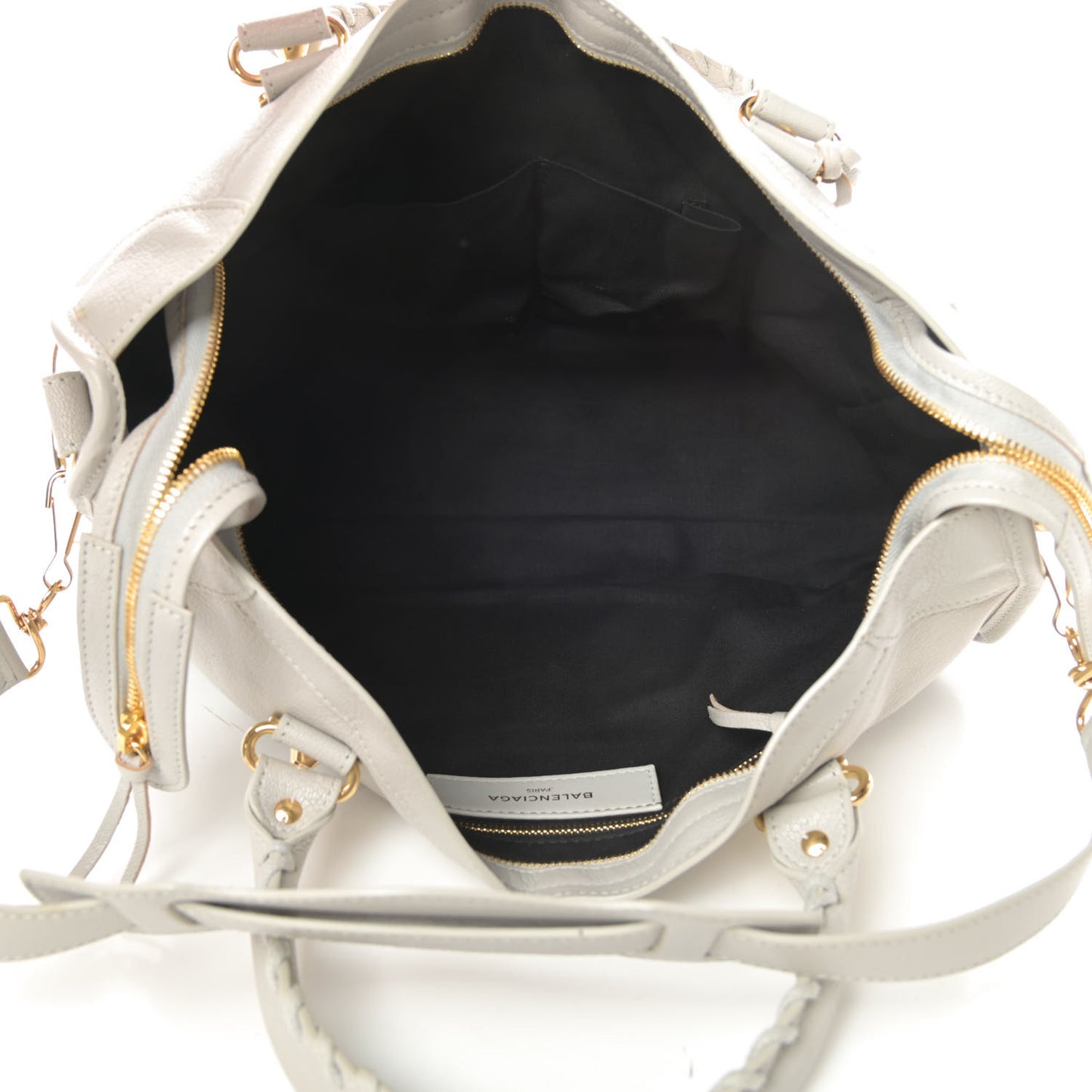 Chevre Gold Metallic Edge Hardware City Gris Nuage