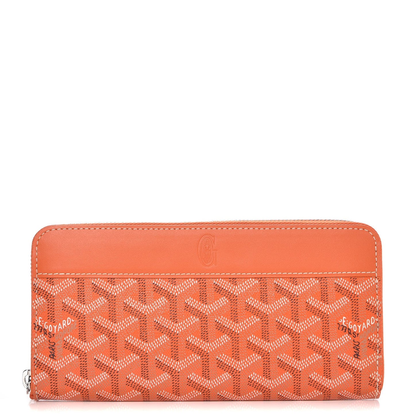 Goyardine Matignon Zip Around GM Wallet Orange