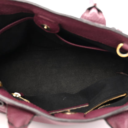 Burberry Grainy Calfskin House Check Small Banner Tote Elderberry 5 of 14