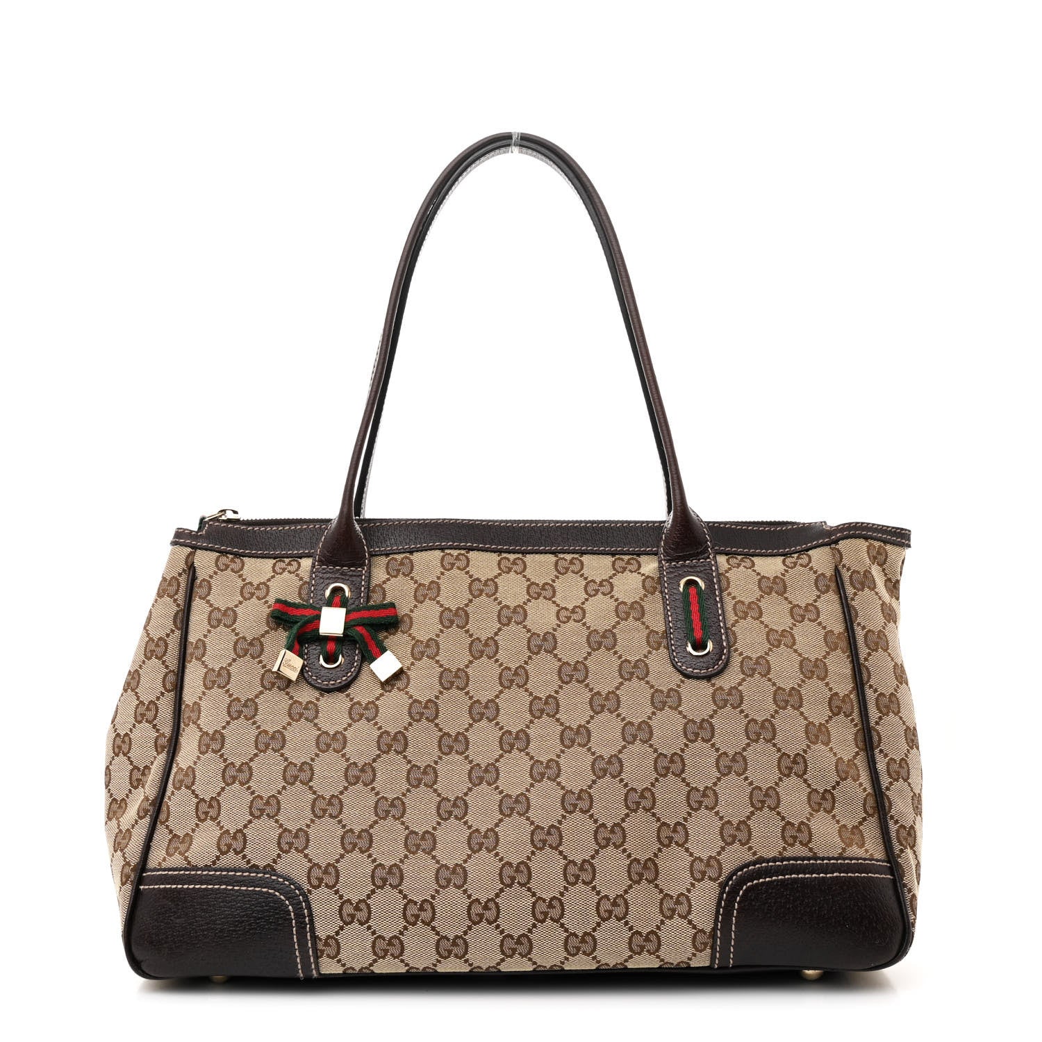 Gucci Monogram Medium Princy Tote Dark Brown 1 of 10
