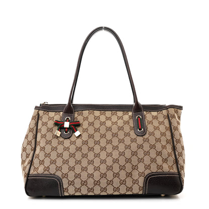 Gucci Monogram Medium Princy Tote Dark Brown 1 of 10