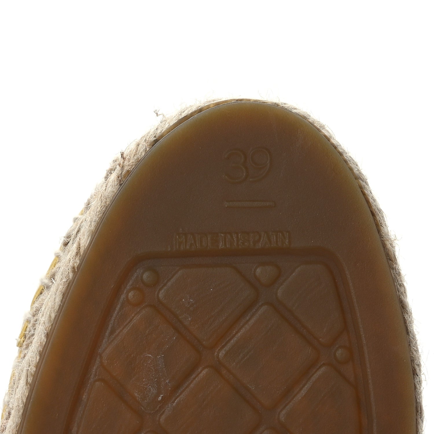 Chanel Mesh Lambskin CC Espadrilles 39 Yellow Beige 6 of 7