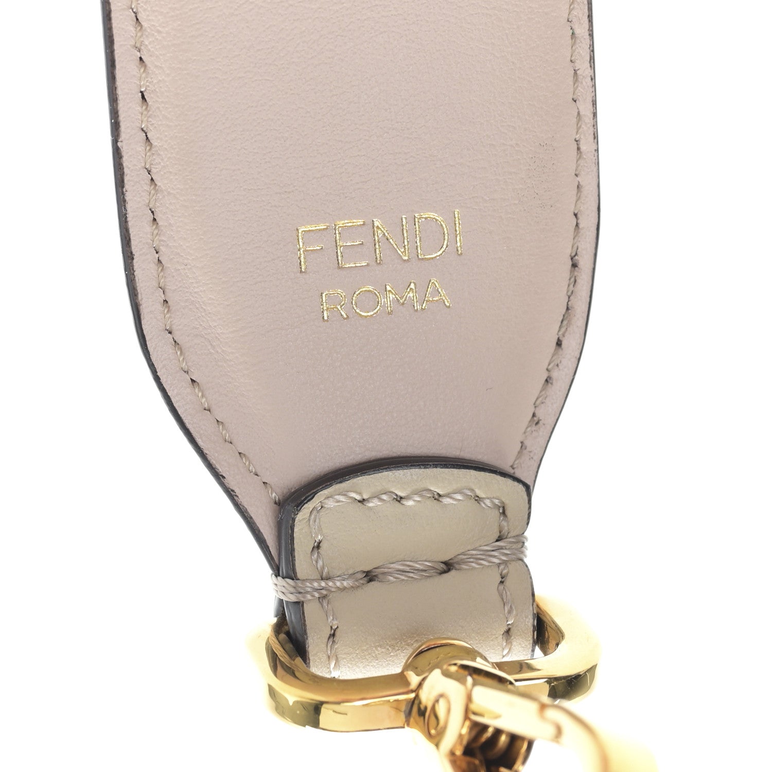 Fendi Calfskin Studded Strap You Gold Silver 3 of 4
