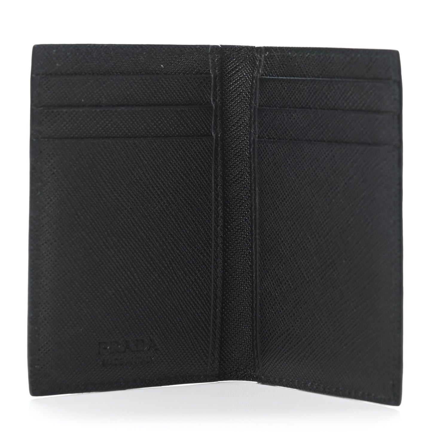 Saffiano Racing Logo Bi-Fold Card Holder Black