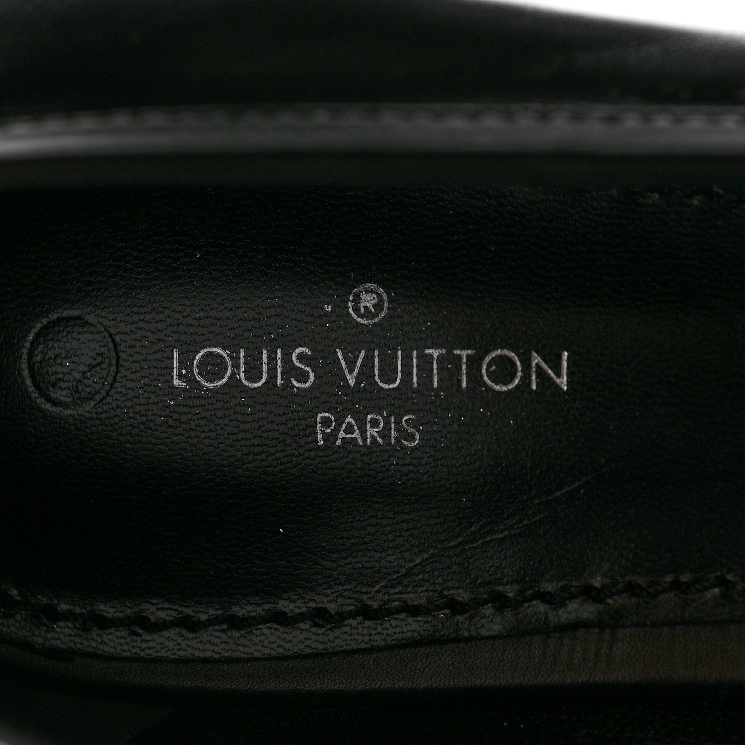 Louis Vuitton Calfskin Upper Case Flat Loafer 38 Black 7 of 9
