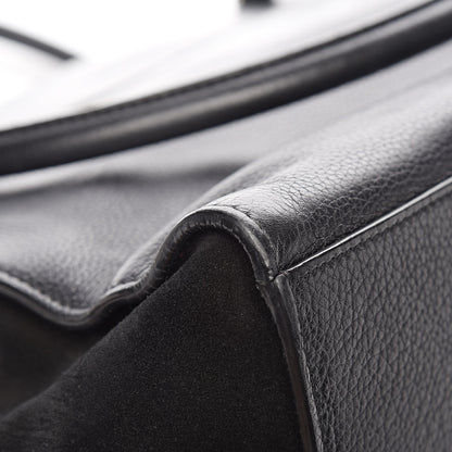 Celine Drummed Calfskin Suede Double Zip Trapeze Black 11 of 13