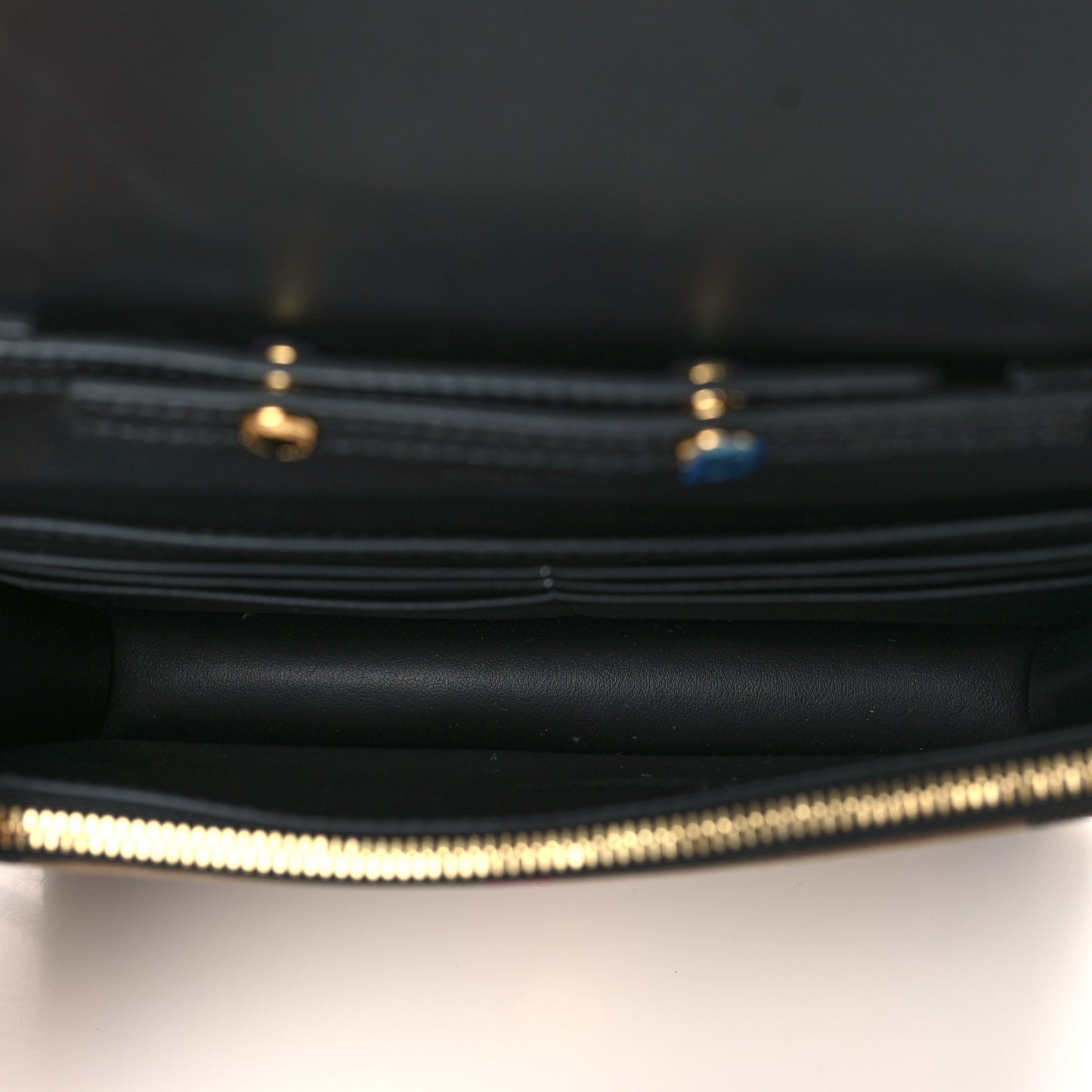 Derby Calfskin House Check Wallet On Chain Black