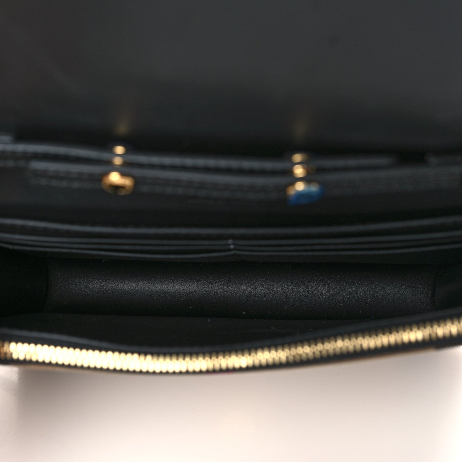 Burberry Derby Calfskin House Check Wallet On Chain Black 5 of 7